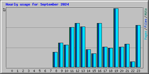 Hourly usage for September 2024
