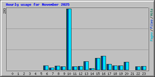 Hourly usage for November 2025