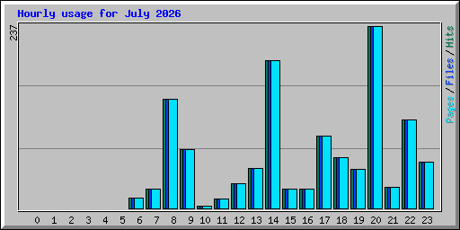Hourly usage for July 2026